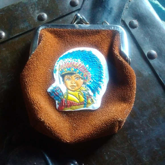 No Brand Name Handbags - Vintage Souvenir Suede Coin Purse From The State of Arizona 60's-70's